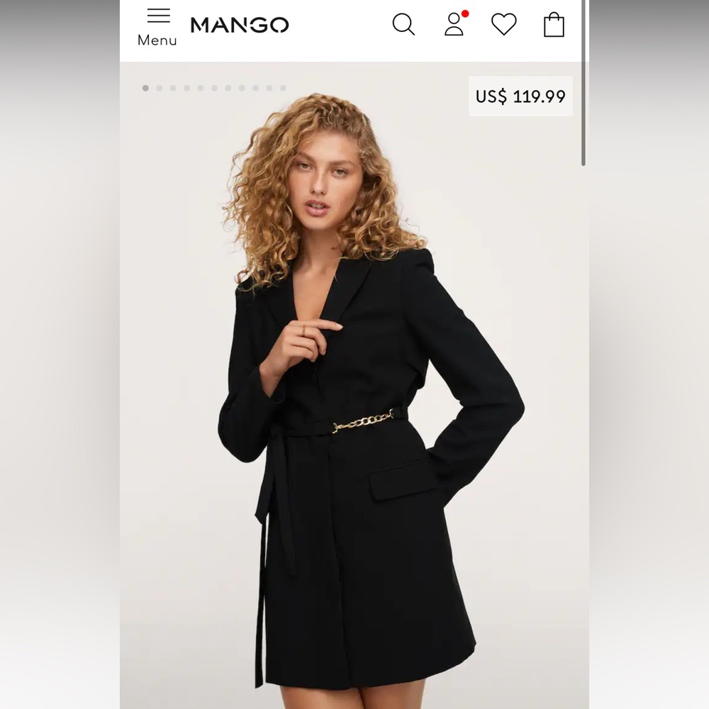 Mango Belt wrap dress